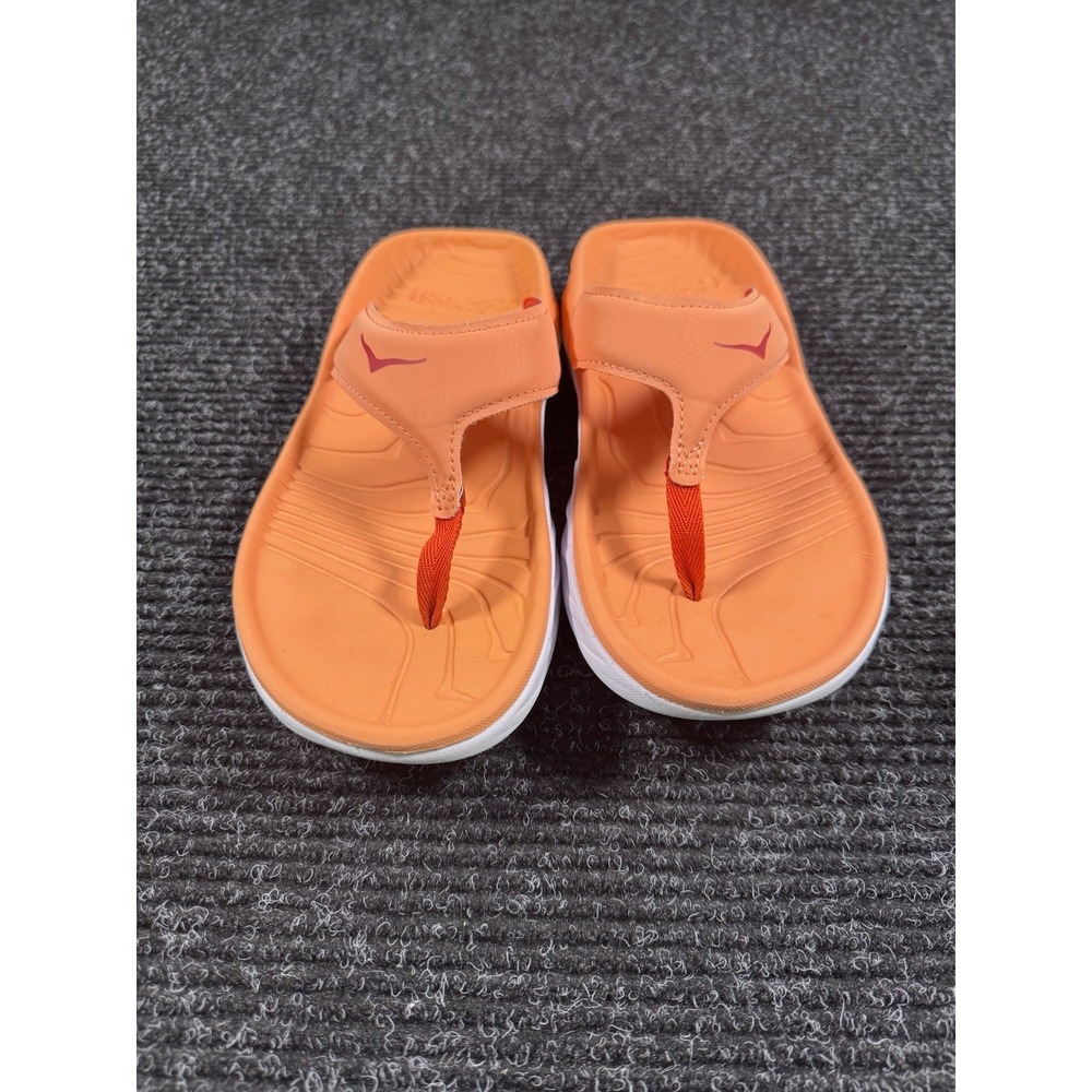 HOKA ONE ONE Ora Recovery Flip Flop Sandals Women's 8 Orange Coral Comfort